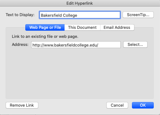 how to imbed a link in a powerpoint for mac